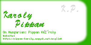 karoly pippan business card